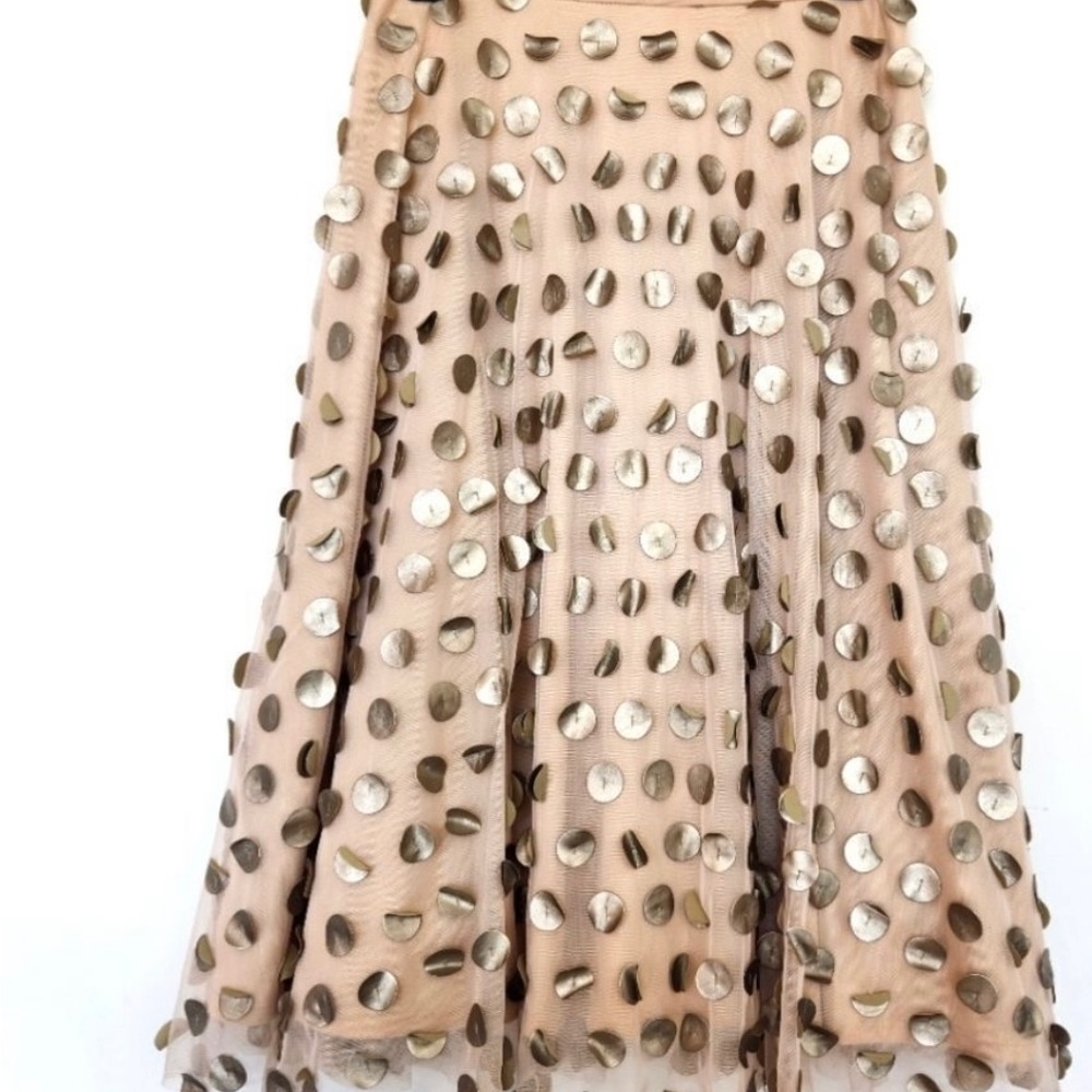 NWOT Eva Franco Anthropologie Gold
Shimmer Spot Skirt  sz 0